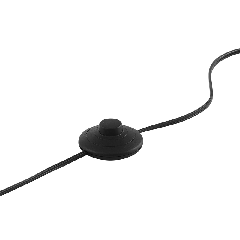 Pemberly Row 1-Light Glass and Metal Floor Lamp in Black and Clear