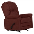 Pemberly Row Manual Rocker Recliner with Polyester Fabric in Red