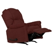 Pemberly Row Manual Rocker Recliner with Polyester Fabric in Red