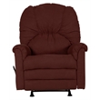 Pemberly Row Manual Rocker Recliner with Polyester Fabric in Red