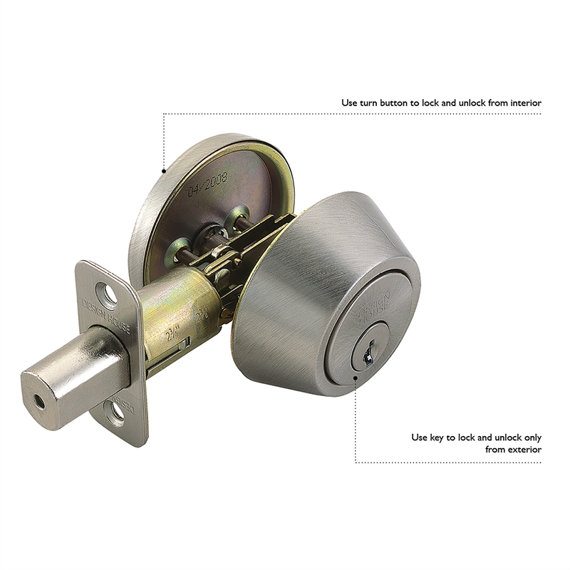 Pemberly Row Brass Single Cylinder Deadbolt in Polished Brass Finish