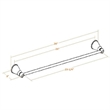 Pemberly Row 24-Inch Metal Towel Bar in Brushed Nickel Finish