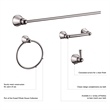 Pemberly Row 24-Inch Metal Towel Bar in Brushed Nickel Finish