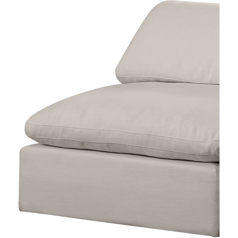 Pemberly Row 7-Piece Modular Sectional in Beige Linen Textured Fabric