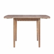 Pemberly Row Square Rubberwood Drop-Leaf Table in Washed Gray