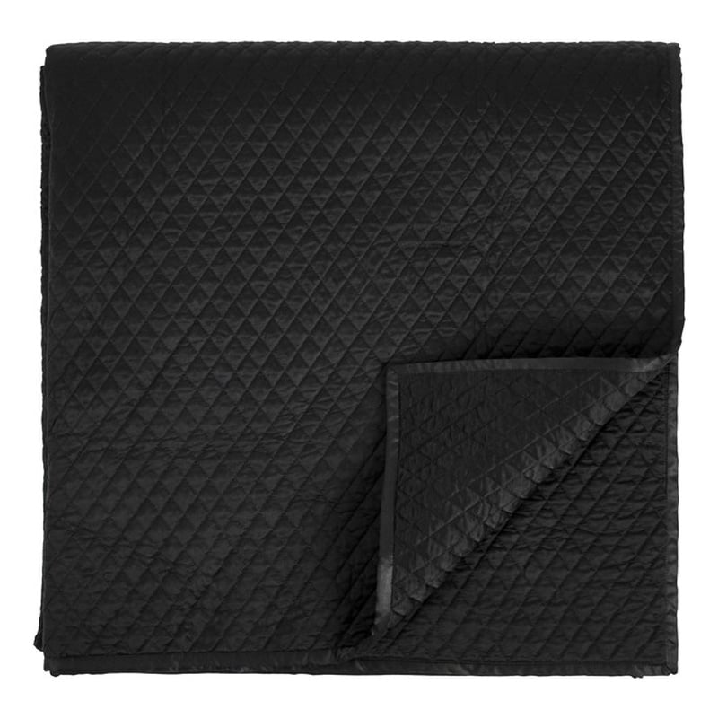 Pemberly Row Queen Size Matte Poly Sateen Quilt in Black