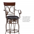 Pemberly Row Big & Tall Metal Swivel Counter Stool with Bronze Finish