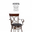 Pemberly Row Big & Tall Metal Swivel Counter Stool with Bronze Finish