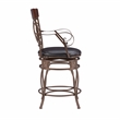 Pemberly Row Big & Tall Metal Swivel Counter Stool with Bronze Finish