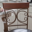 Pemberly Row Big & Tall Metal Swivel Counter Stool with Bronze Finish