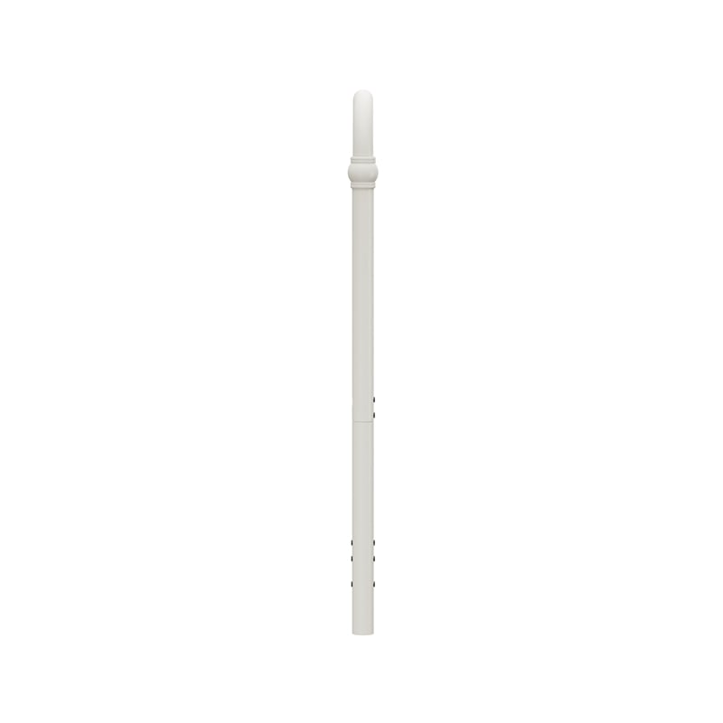 Pemberly Row Metal Spindle Headboard in Soft White for Full/Queen Beds