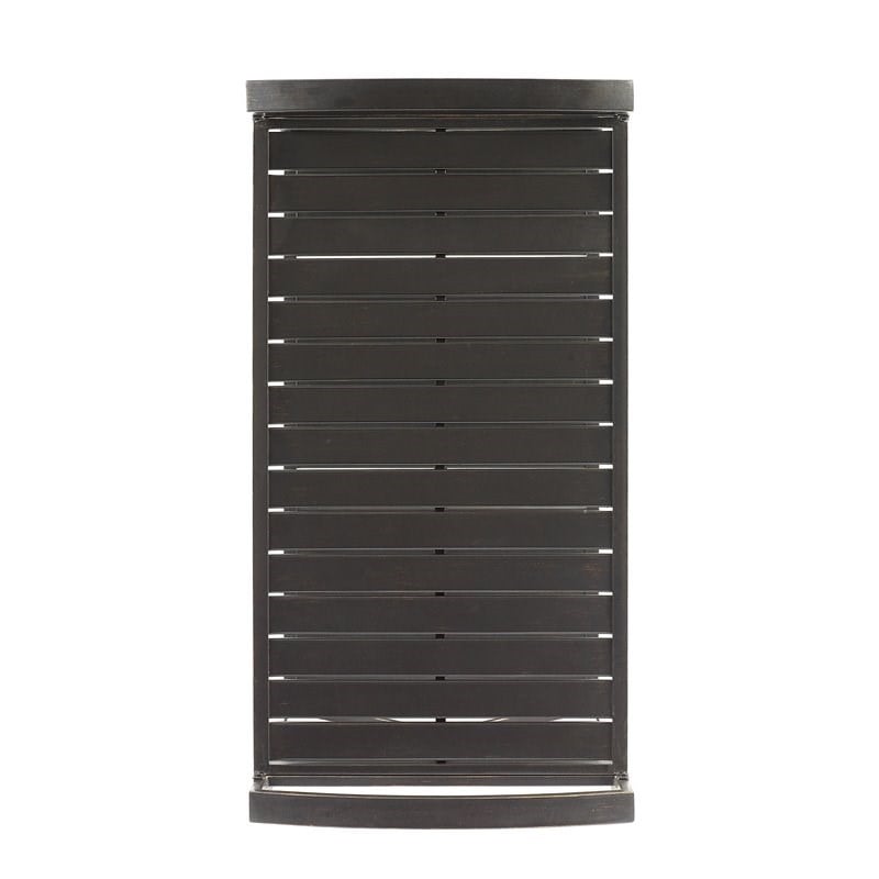 Pemberly Row Metal Outdoor Bar Cart in Oil Rubbed Bronze Finish