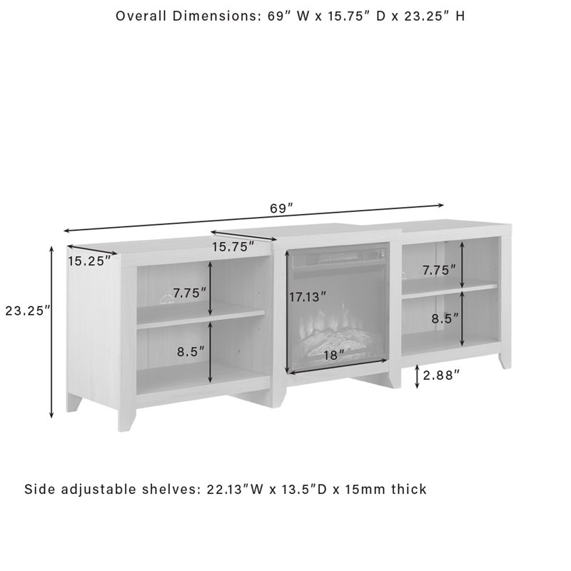 Pemberly Row TV Stand for TVs up to 75