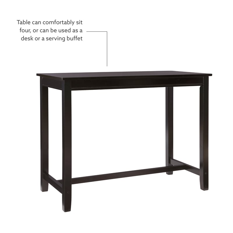 Pemberly Row 3-Piece Counter Dining Set Faux Leather Seats in Black