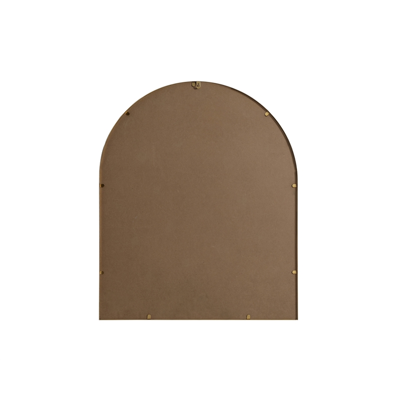 Pemberly Row 30x36 Arch Mirror in MDF Wood & Brass Finish