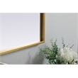 Pemberly Row 30x36 Arch Mirror in MDF Wood & Brass Finish