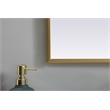 Pemberly Row 30x36 Arch Mirror in MDF Wood & Brass Finish