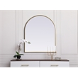 Pemberly Row 30x36 Arch Mirror in MDF Wood & Brass Finish