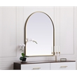 Pemberly Row 30x36 Arch Mirror in MDF Wood & Brass Finish