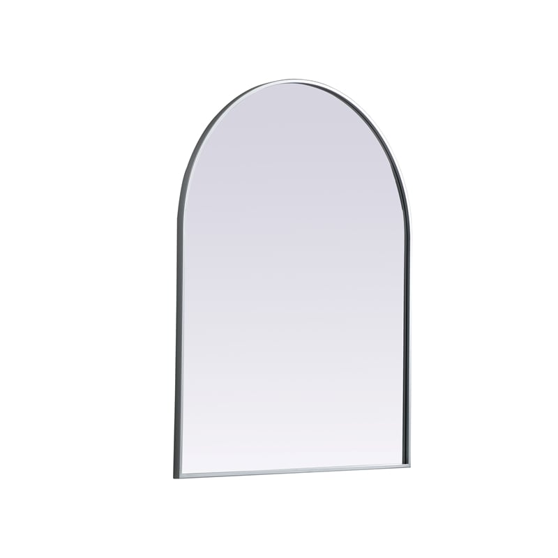 Pemberly Row 33x42 Arch Mirror in MDF Wood & Silver Finish