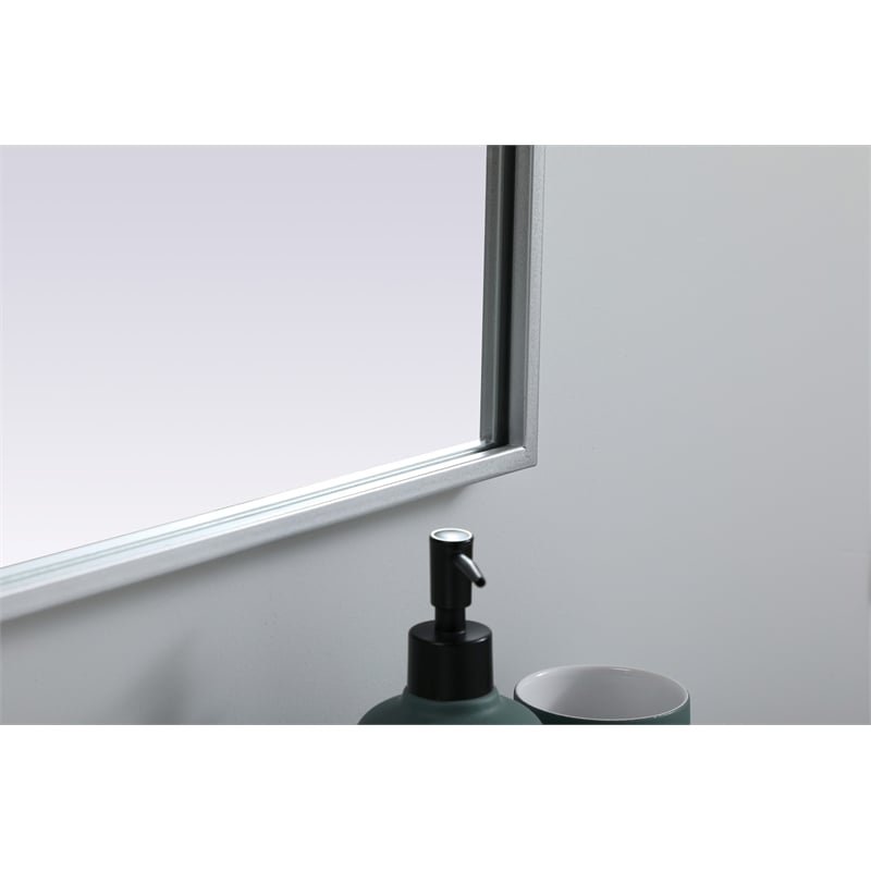 Pemberly Row 33x42 Arch Mirror in MDF Wood & Silver Finish