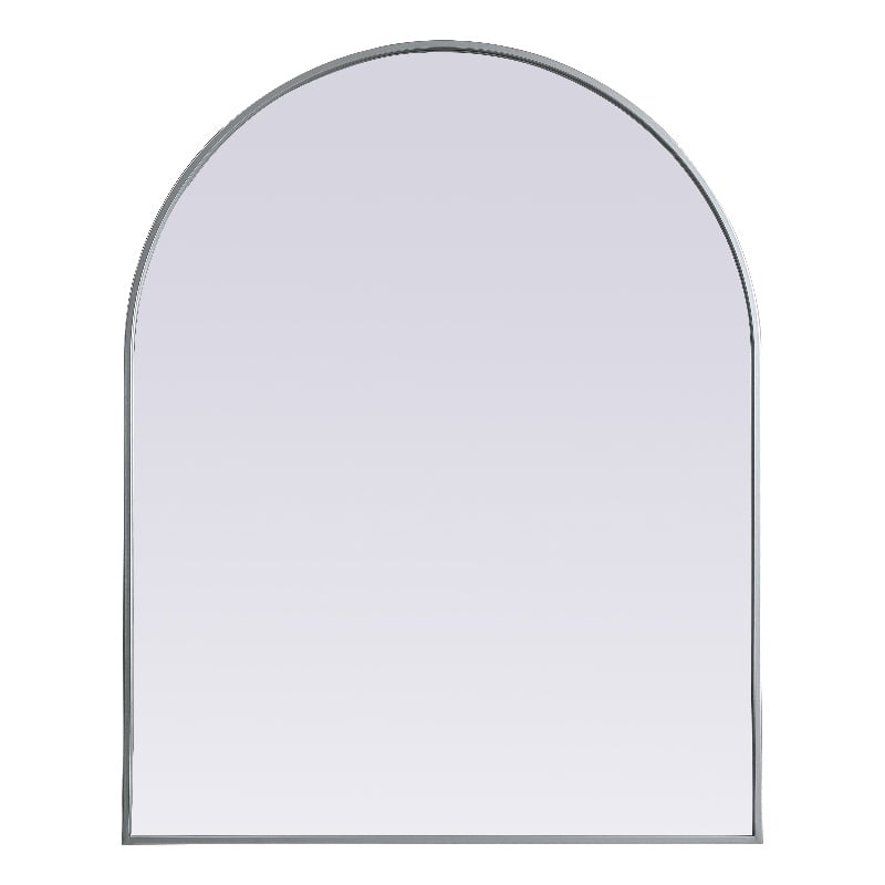 Pemberly Row 33x42 Arch Mirror in MDF Wood & Silver Finish