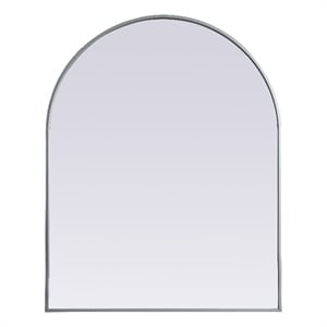 Pemberly Row 33x42 Arch Mirror in MDF Wood & Silver Finish