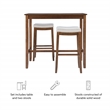 Pemberly Row 3-Piece Bar Dining Set with Rustic Brown Finish