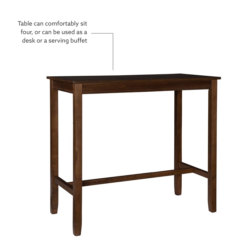 Pemberly Row 3-Piece Bar Dining Set with Rustic Brown Finish