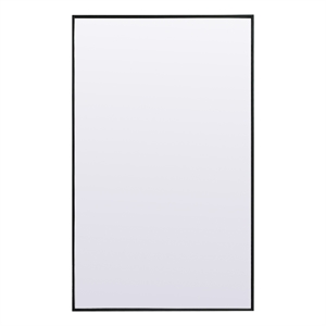 Pemberly Row 36 x 60&quot Rectangle Wood/Iron Full-Length Mirror in Black