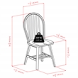 Pemberly Row 5-Piece Drop Leaf Dining Set in Solid Wood Black Finish