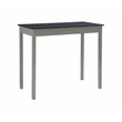 Pemberly Row 3-Piece Faux Marble Tavern Dining Set in Grey Finish