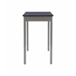 Pemberly Row 3-Piece Faux Marble Tavern Dining Set in Grey Finish