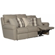 Pemberly Row Power Lay Flat Reclining Sofa in Gray Fabric with USB Ports
