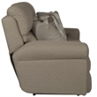Pemberly Row Power Lay Flat Reclining Sofa in Gray Fabric with USB Ports