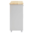 Pemberly Row Culinary Kitchen Cart with Towel Bar in Light Gray/Natural
