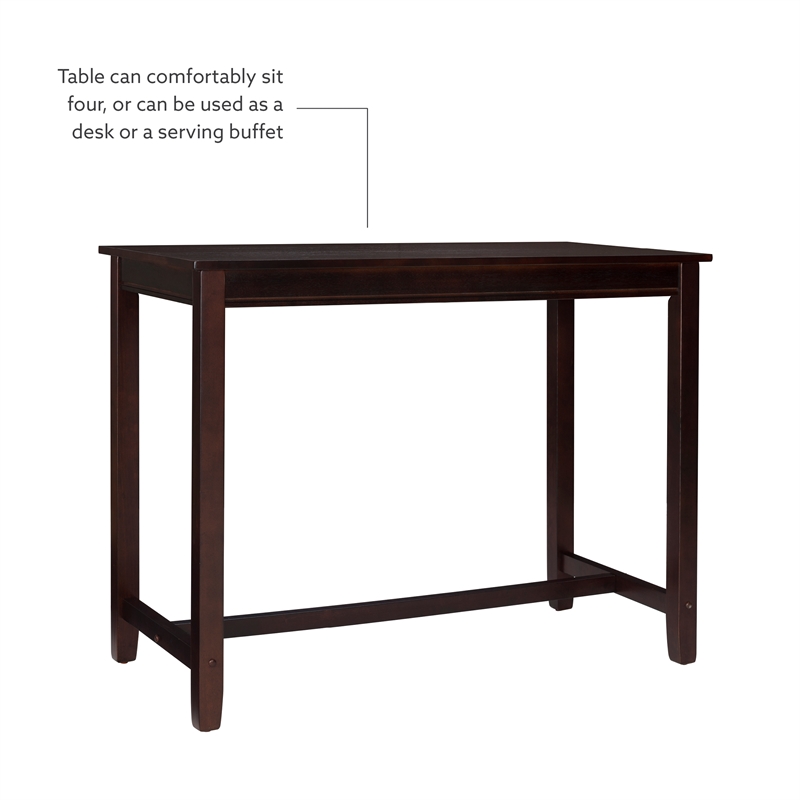 Pemberly Row 3-Piece Walnut Counter Height Dining Set with Padded Seats