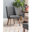 Pemberly Row 5-Piece Dining Set with Round Glass Table and Acacia Base