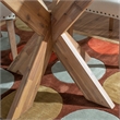 Pemberly Row 5-Piece Dining Set with Round Glass Table and Acacia Base