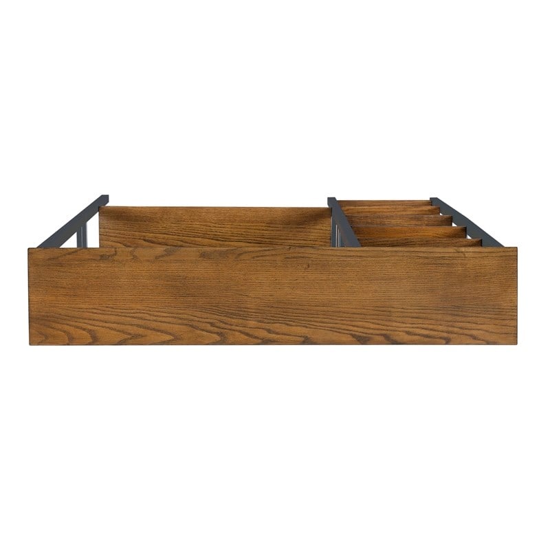 Pemberly Row Rustic Hall Tree with Shelving and Hooks in Black Finish