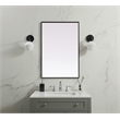 Pemberly Row Rectangle Full-Length MDF Wood Mirror in Black Finish