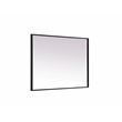 Pemberly Row Rectangle Full-Length MDF Wood Mirror in Black Finish