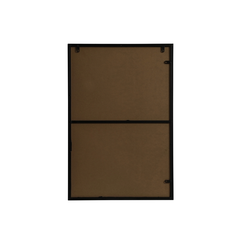 Pemberly Row Rectangle Full-Length MDF Wood Mirror in Black Finish