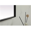 Pemberly Row Rectangle Full-Length MDF Wood Mirror in Black Finish