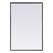Pemberly Row Rectangle Full-Length MDF Wood Mirror in Black Finish
