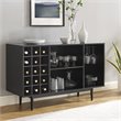 Pemberly Row Modern Engineered Wood Wine Storage Sideboard in Black
