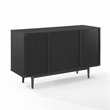 Pemberly Row Modern Engineered Wood Wine Storage Sideboard in Black