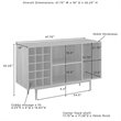 Pemberly Row Modern Engineered Wood Wine Storage Sideboard in Black