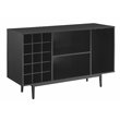 Pemberly Row Modern Engineered Wood Wine Storage Sideboard in Black