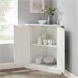 Pemberly Row MDF Wood Stackable Corner Pantry in White Finish